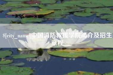 江阴中国消防救援学院简介及招生章程