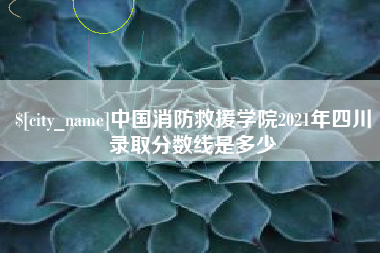 江阴中国消防救援学院2021年四川录取分数线是多少