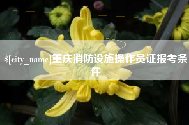 江阴重庆消防设施操作员证报考条件