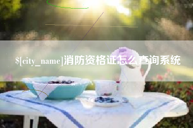 江阴消防资格证怎么查询系统