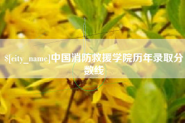 江阴中国消防救援学院历年录取分数线