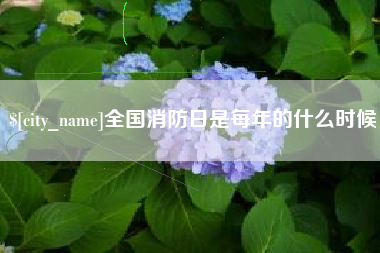 江阴全国消防日是每年的什么时候