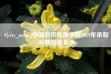 江阴中国消防救援学院2019年录取分数线是多少