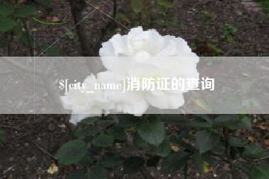 江阴消防证的查询