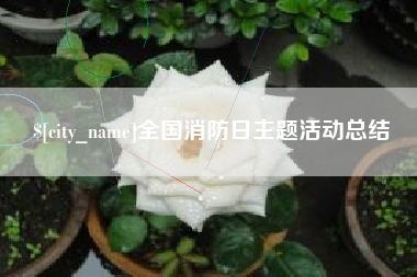 江阴全国消防日主题活动总结