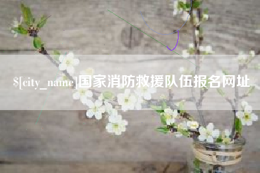 江阴国家消防救援队伍报名网址