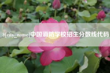江阴中国消防学校招生分数线代码
