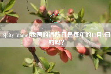 江阴我国的消防日是每年的11月9日对吗？