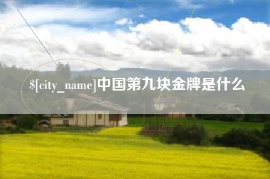 江阴中国第九块金牌是什么
