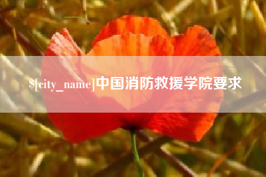 江阴中国消防救援学院要求