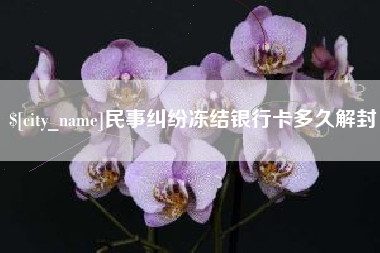江阴民事纠纷冻结银行卡多久解封
