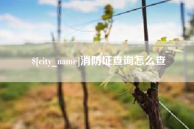 江阴消防证查询怎么查