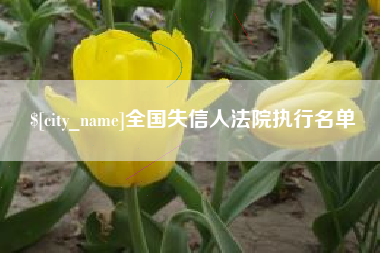 江阴全国失信人法院执行名单
