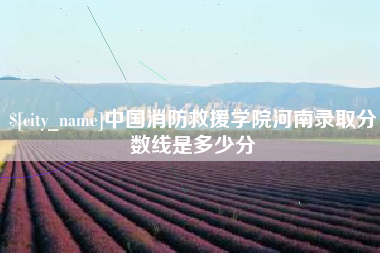 江阴中国消防救援学院河南录取分数线是多少分
