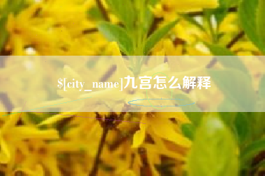江阴九宫怎么解释