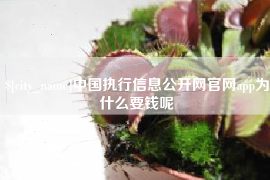 江阴中国执行信息公开网官网app为什么要钱呢