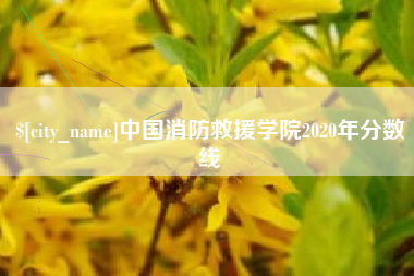 江阴中国消防救援学院2020年分数线