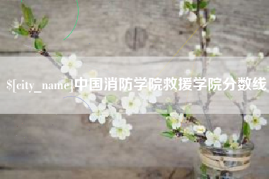 江阴中国消防学院救援学院分数线
